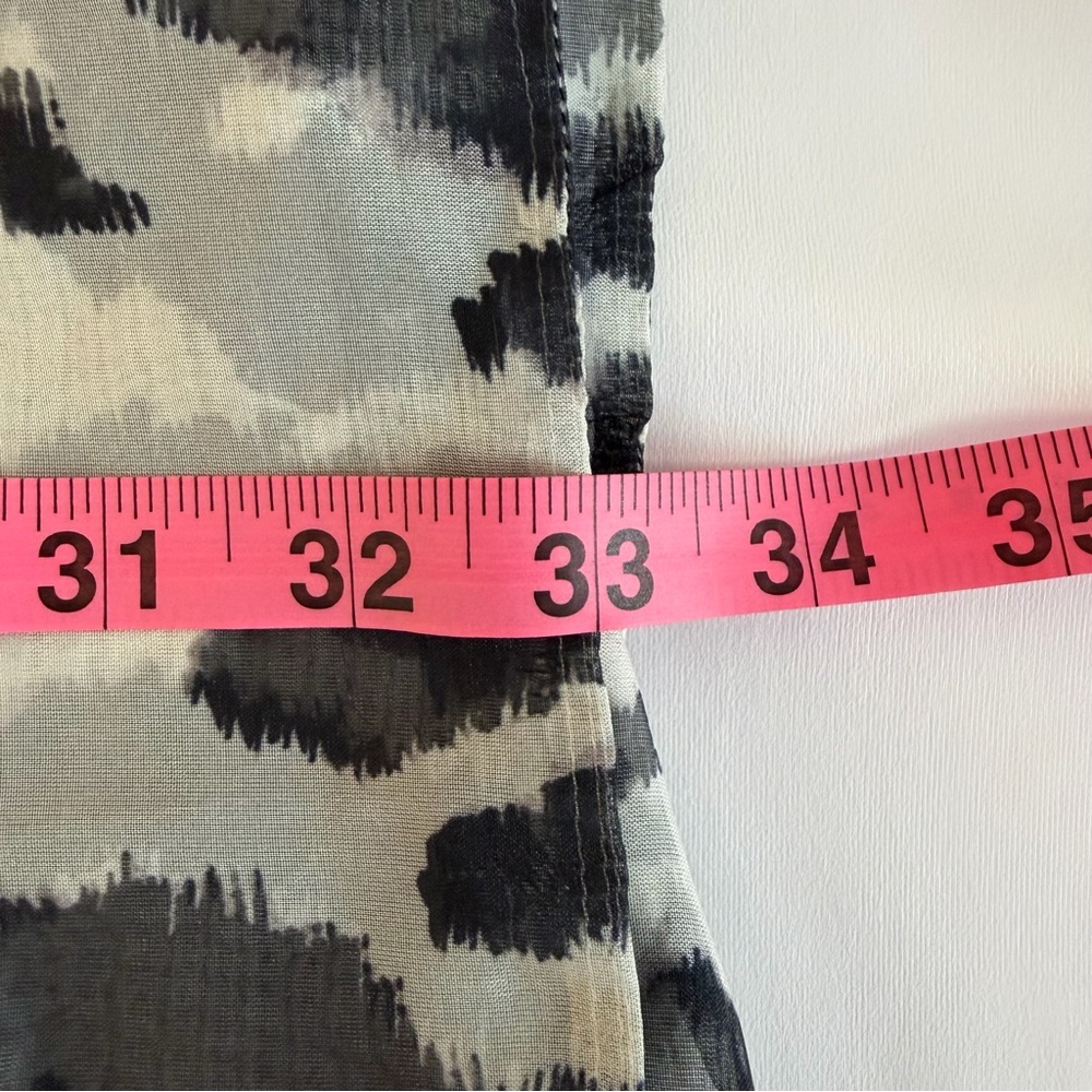 NWT Anthropologie Maeve Full Midi Skirt Tiered Black Gray Zebra Size Medium - Picture 9 of 9